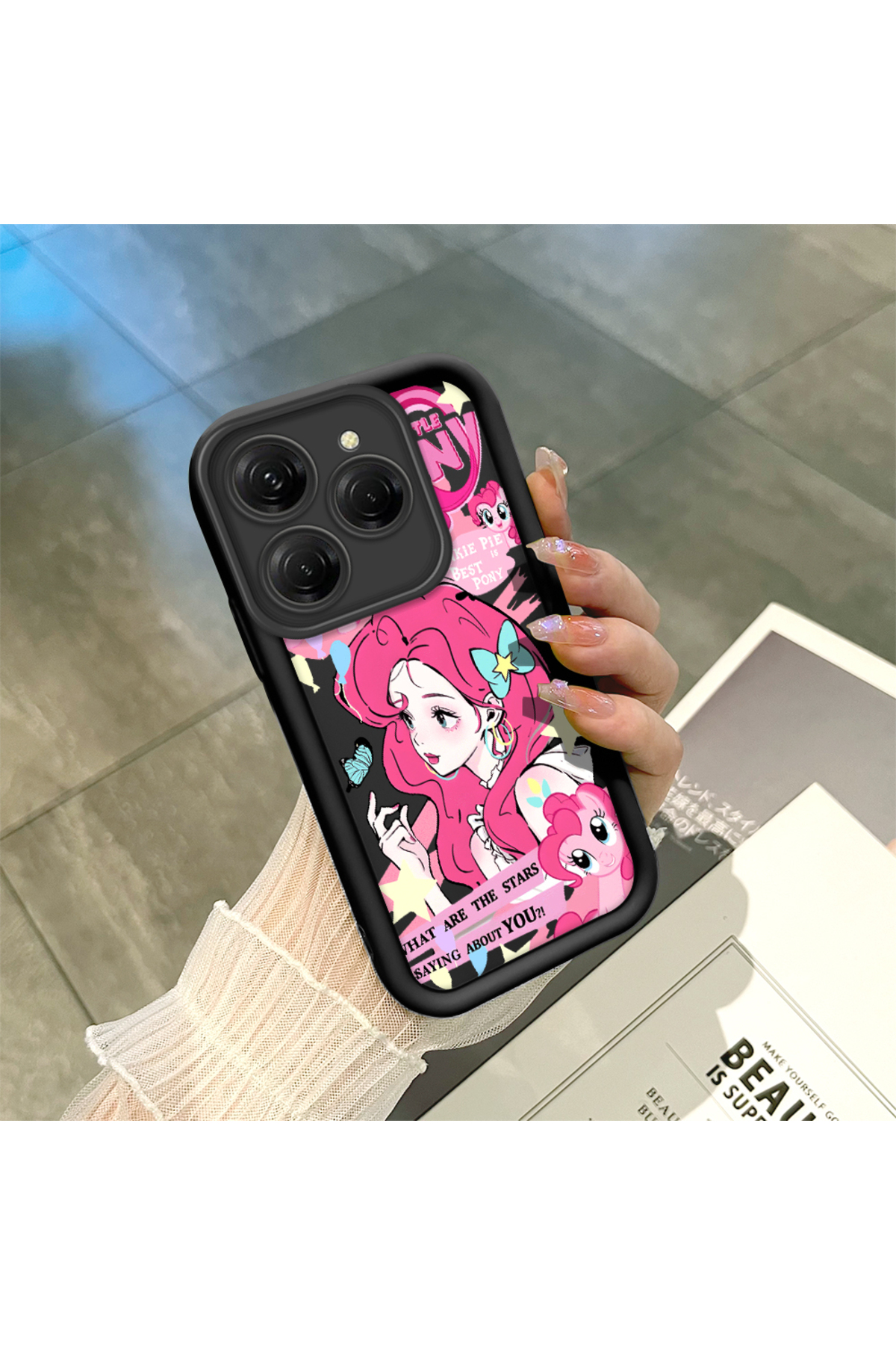 Tecno Spark 20 Pro 4G Compatible Silicone Material Shockproof Black Color Case My Little Pony