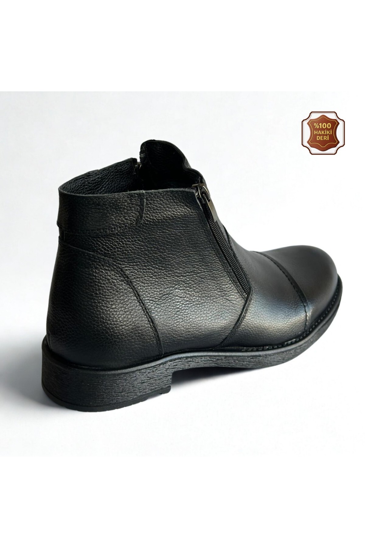 Kardeşler SHOE  Erkek Gerçek Hakiki Deri İçi Kürklü Siyah Ortapedik Günlük Kışlık Bot - Görsel 4