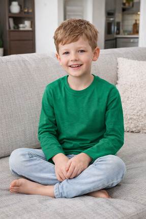 FUDS UNİON Çocuk Uzun Kollu Tişört Yeşil – 5-6 Yaş – Pamuklu