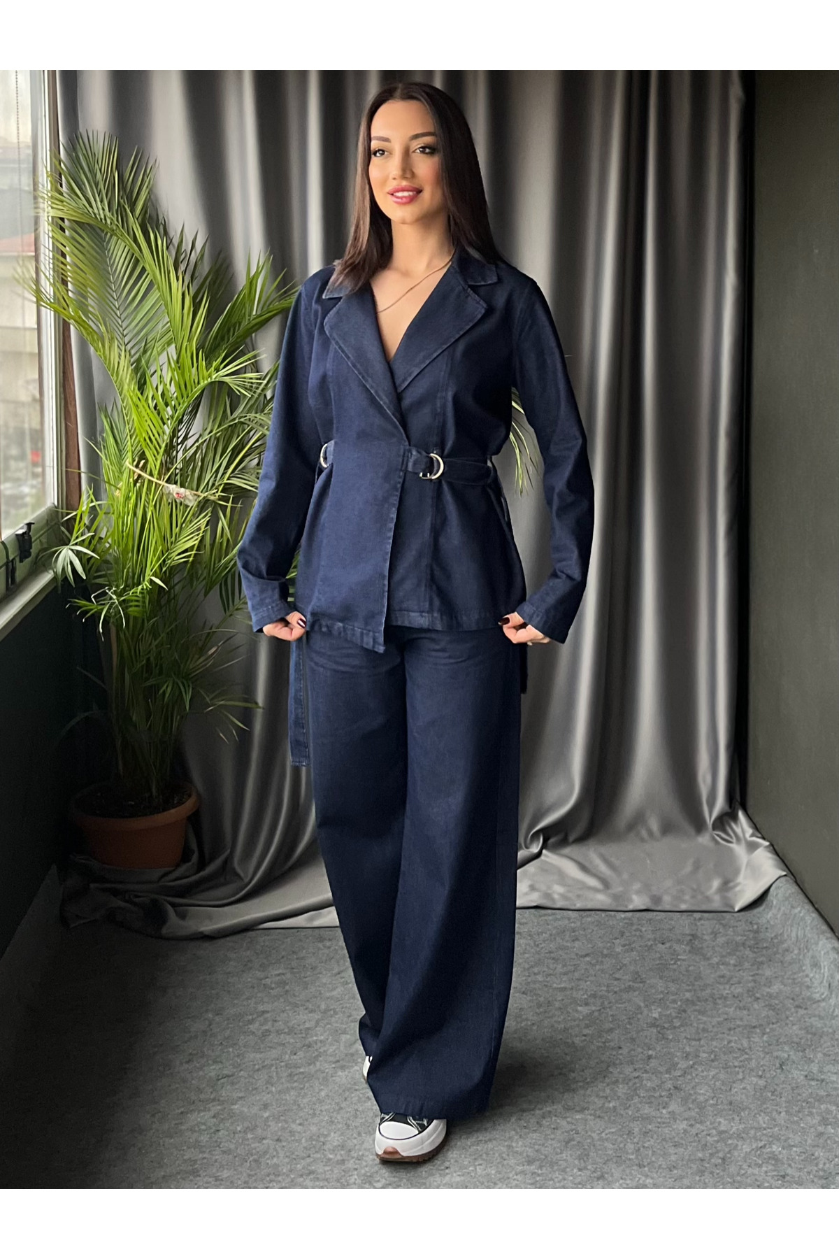 PATEVA Denim Relaxed Pant Suit
