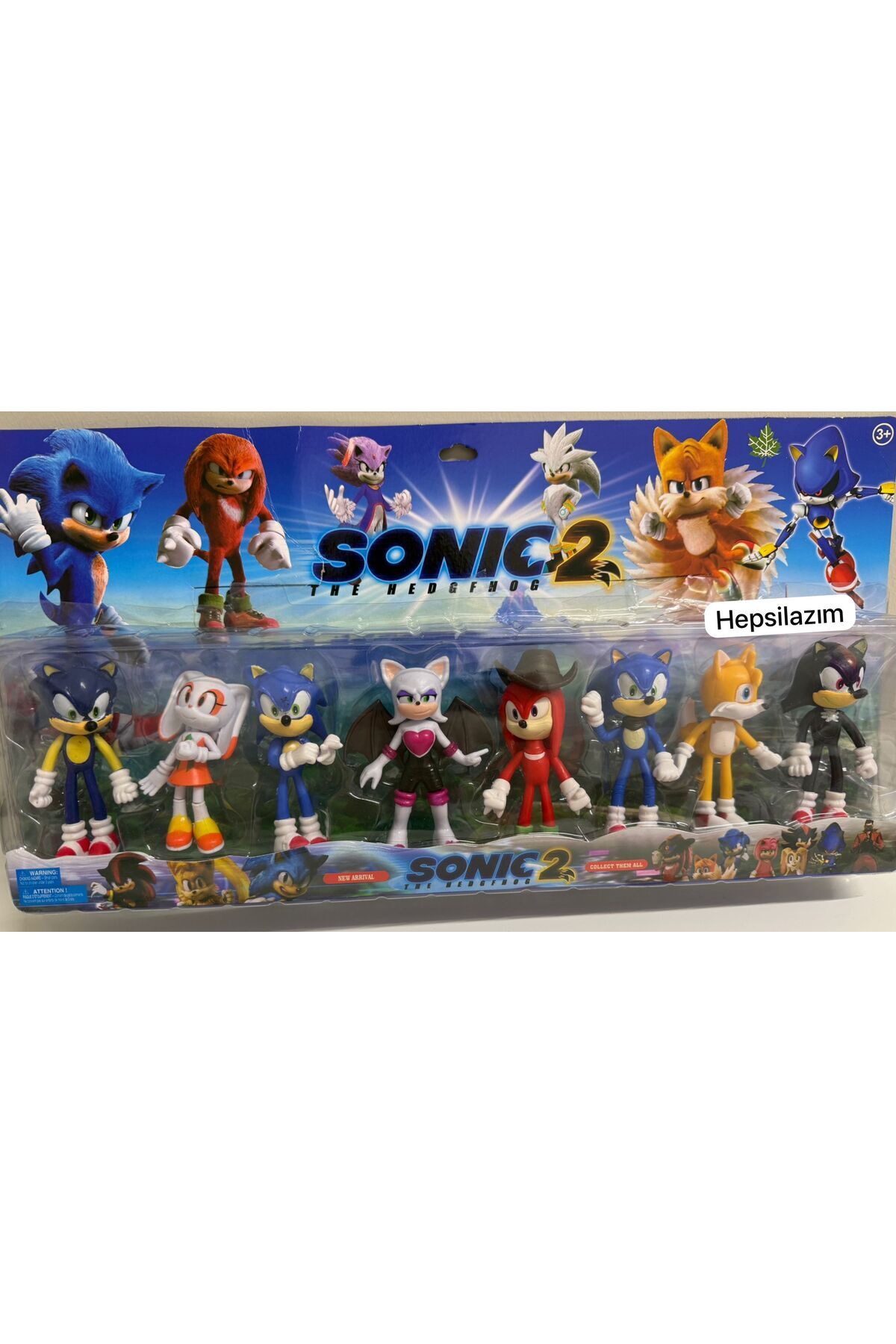 Hepsilazım Sonic 8li Figür Set Mavi Kirpi Sonik ve Arkadaşları