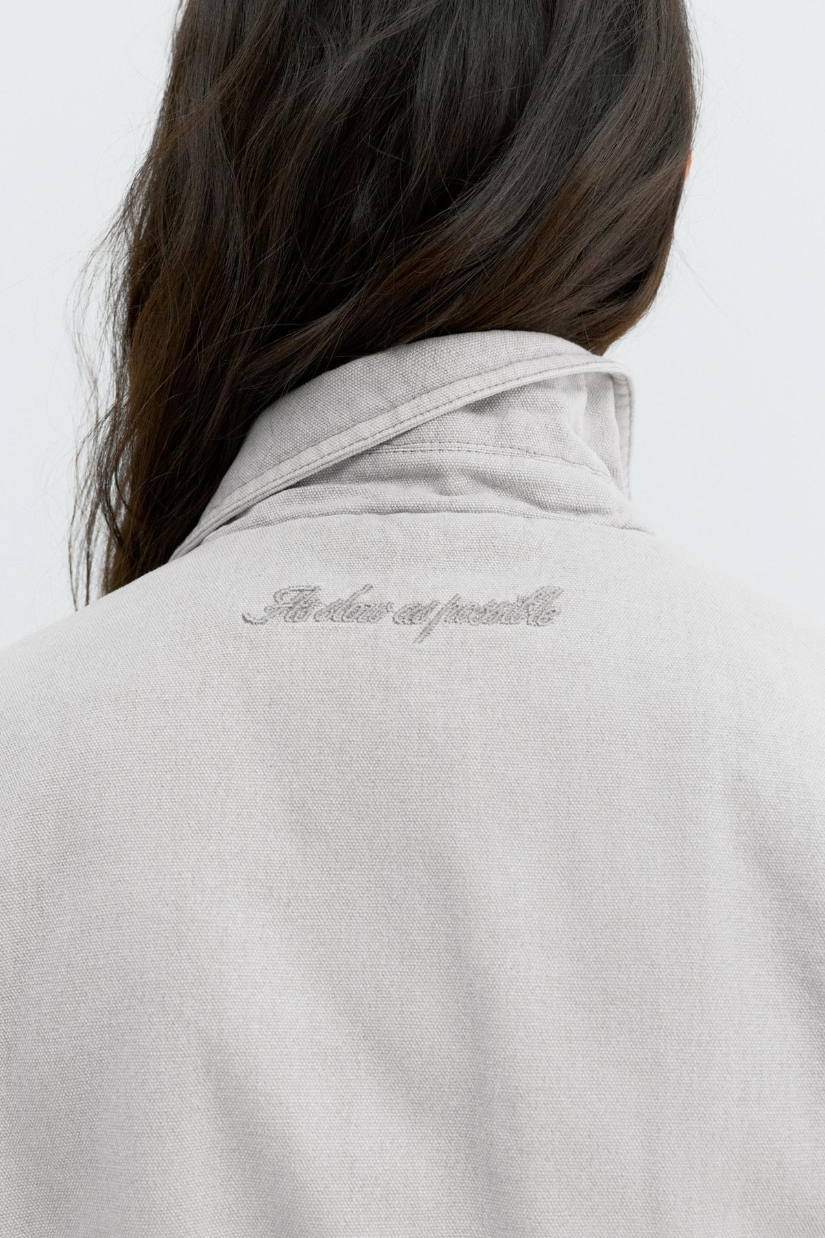 Pull & Bear  İşlemeli yama detaylı ceket - Görsel 3