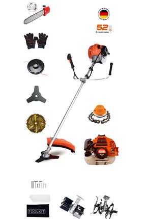 roys Roy’s Alman Benzinli Turuncu Yan Tırpan Ot Çalı Biçme Toprak Çapalama ve...