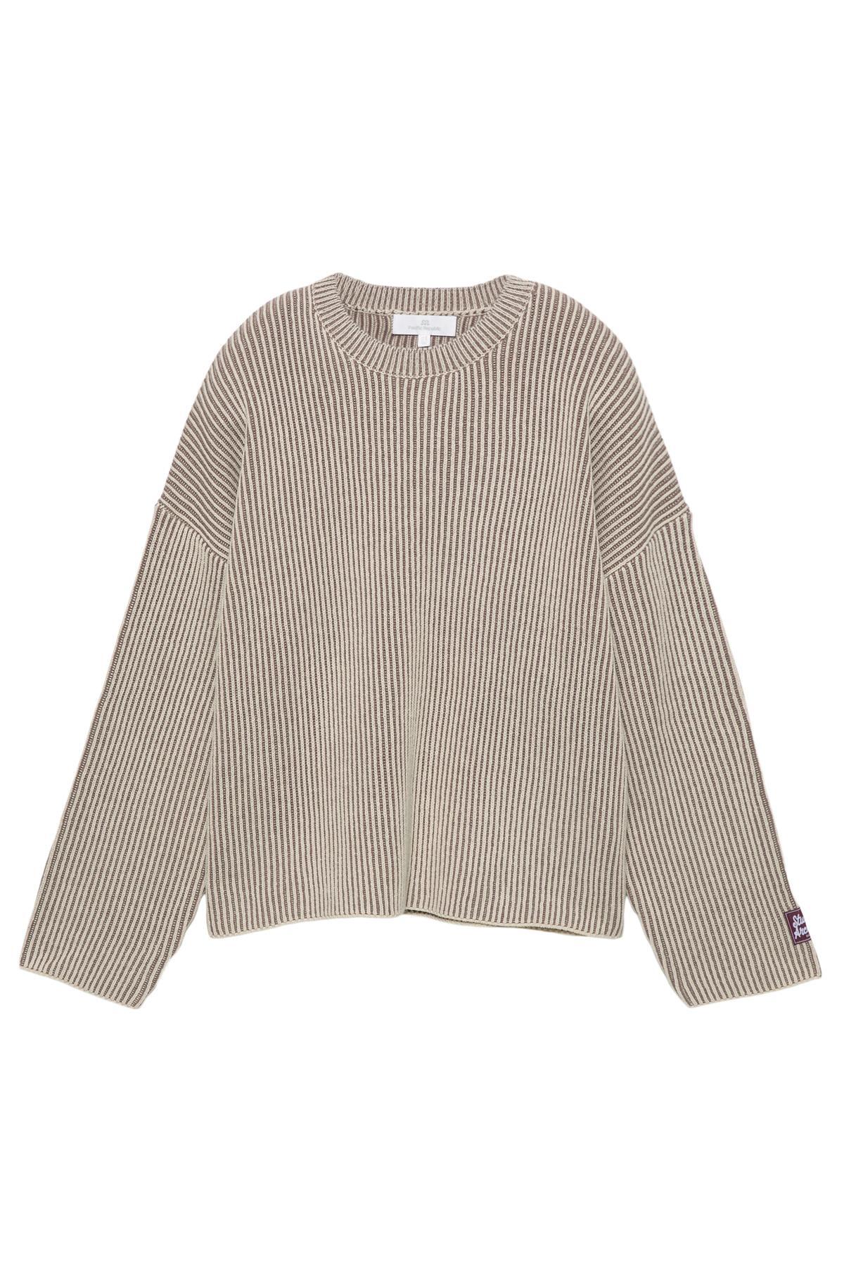 Pull & Bear  Kontrast iplikli fitilli kazak - Görsel 8