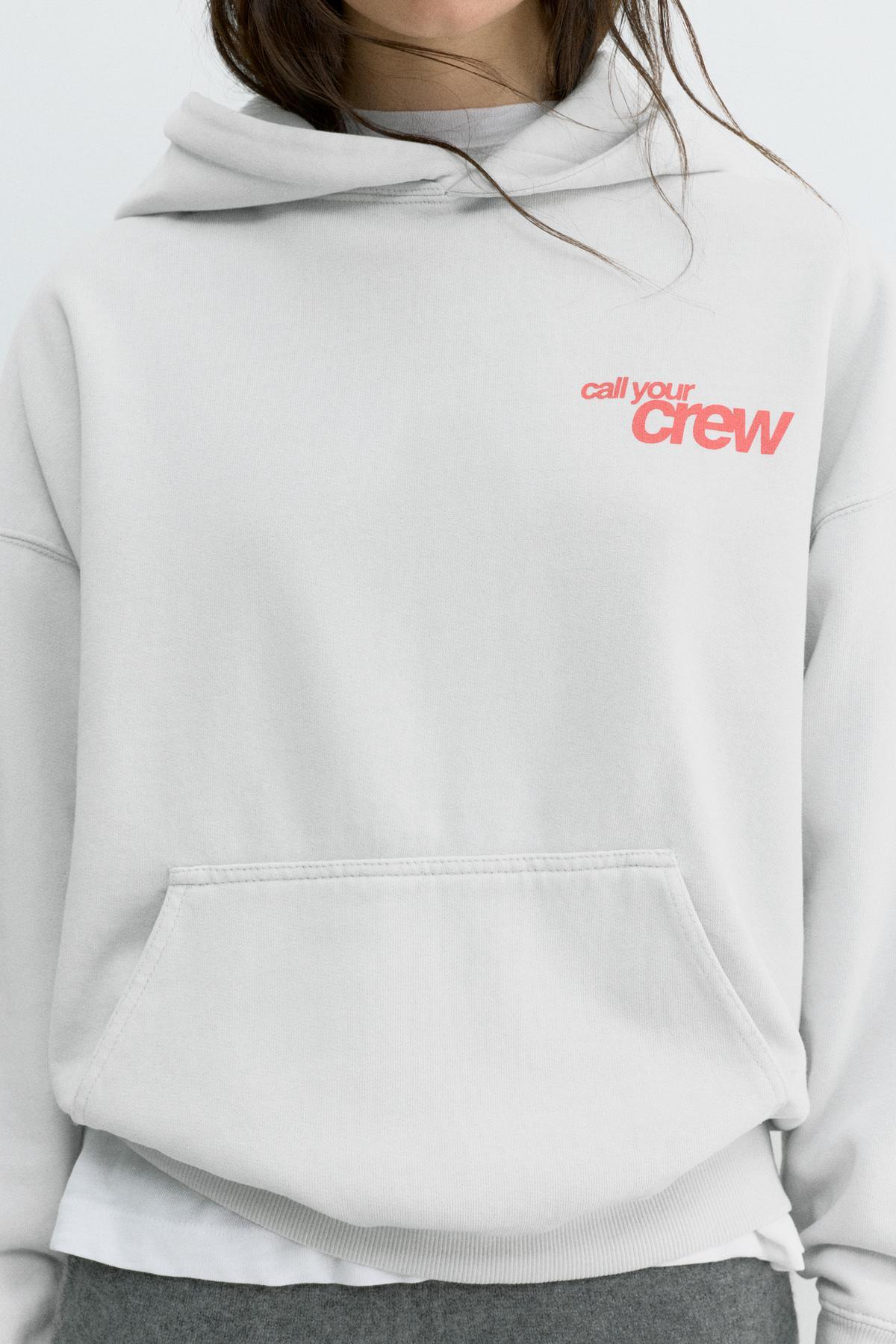 Pull & Bear  Kapüşonlu crew studios sweatshirt - Görsel 6