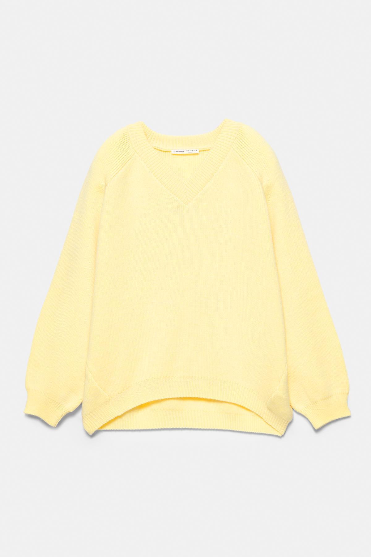 Pull & Bear  Asimetrik etekli oversize kazak - Görsel 6
