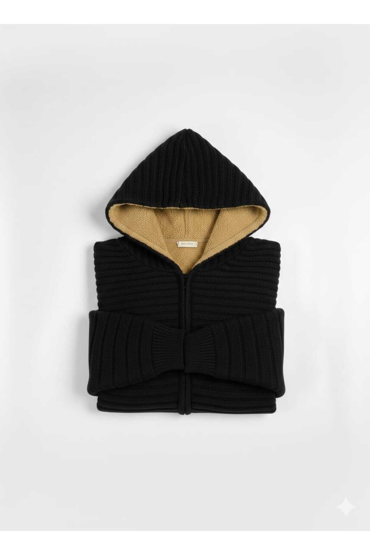 KMKkombin  ERKEK PREMİUM SERİ İÇİ KÜRKLÜ KAPÜŞONLU ÖRME HIRKA - Görsel 5