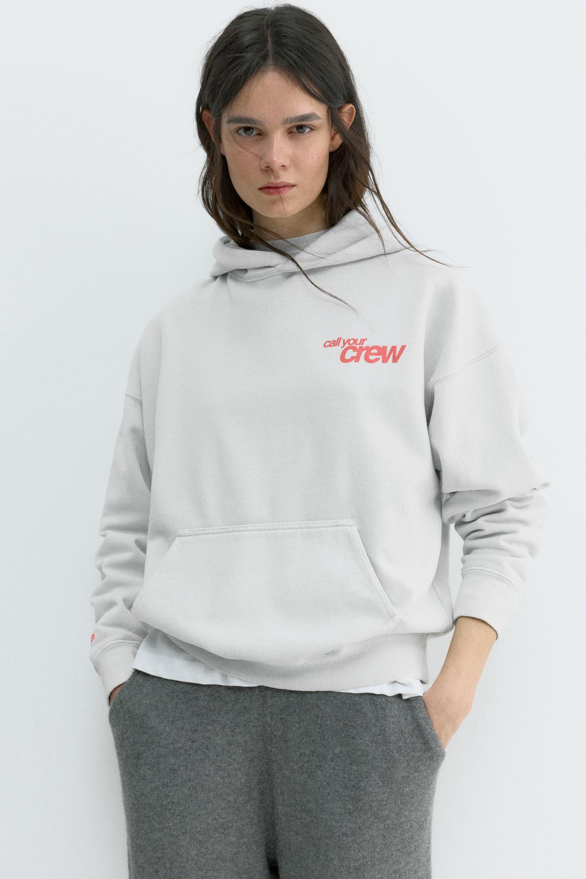 Pull & Bear  Kapüşonlu crew studios sweatshirt - Görsel 2