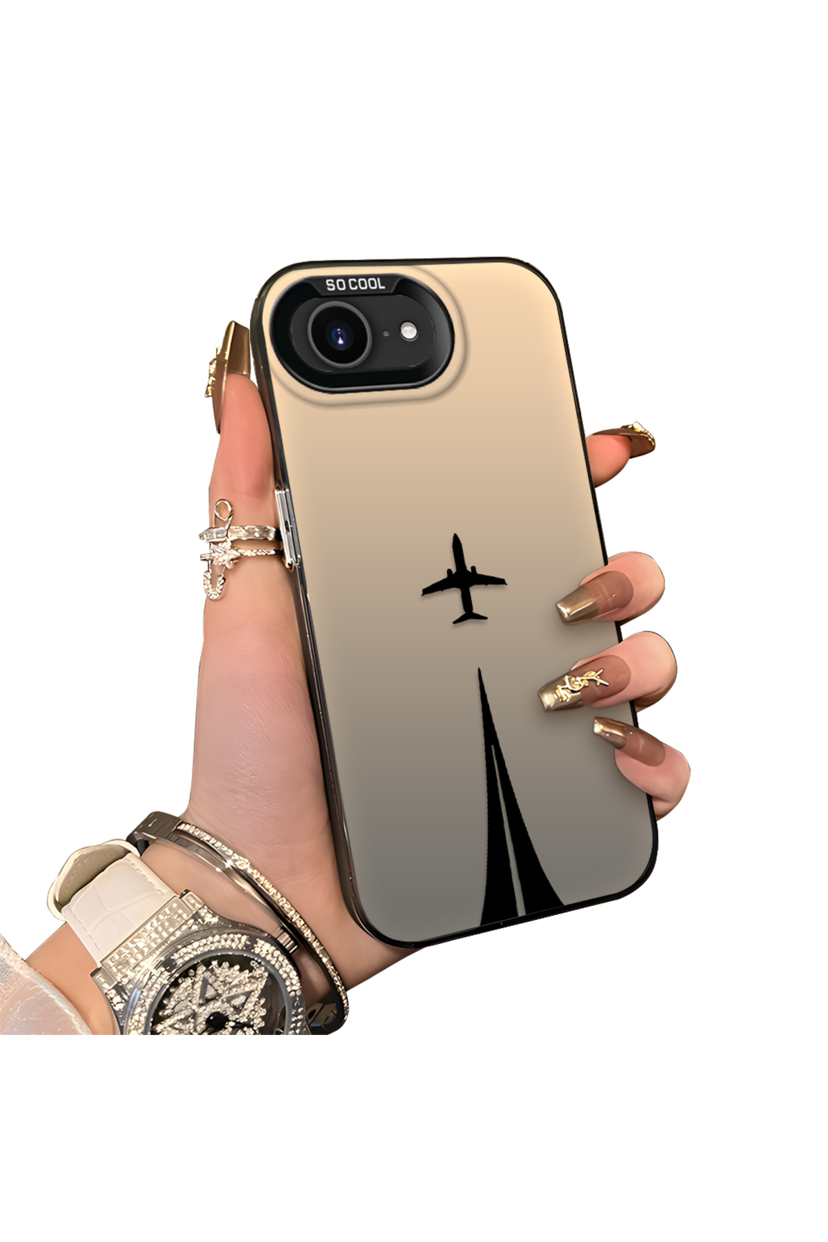 hard Acrylic Back Silicone Edge Lens Protection Case Compatible with iPhone 16e/17e