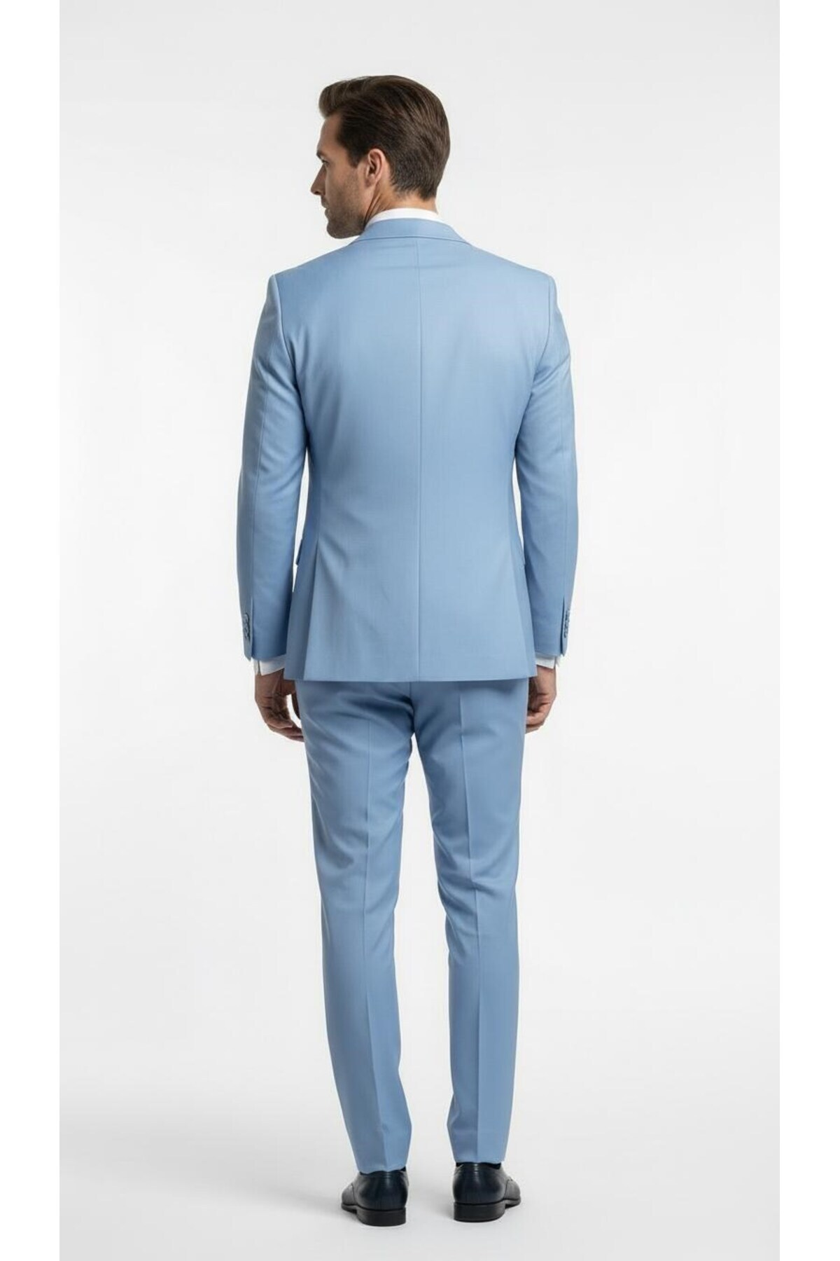Plus Scorpion Erkek 3 Parça Slim Fit Takım Elbise –Klasik Likralı Kumaş, Tek Düğme, Çift Yırtmaçlı Modern Kesim ( görsel 6