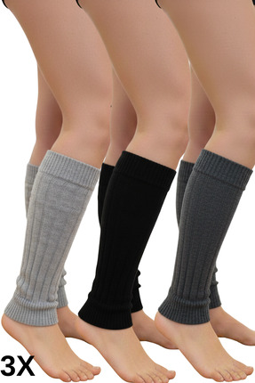 mrm pro Premium Triko Kadın Tozluk Yumuşak Esnek Baldır Isıtıcı 3-Çift