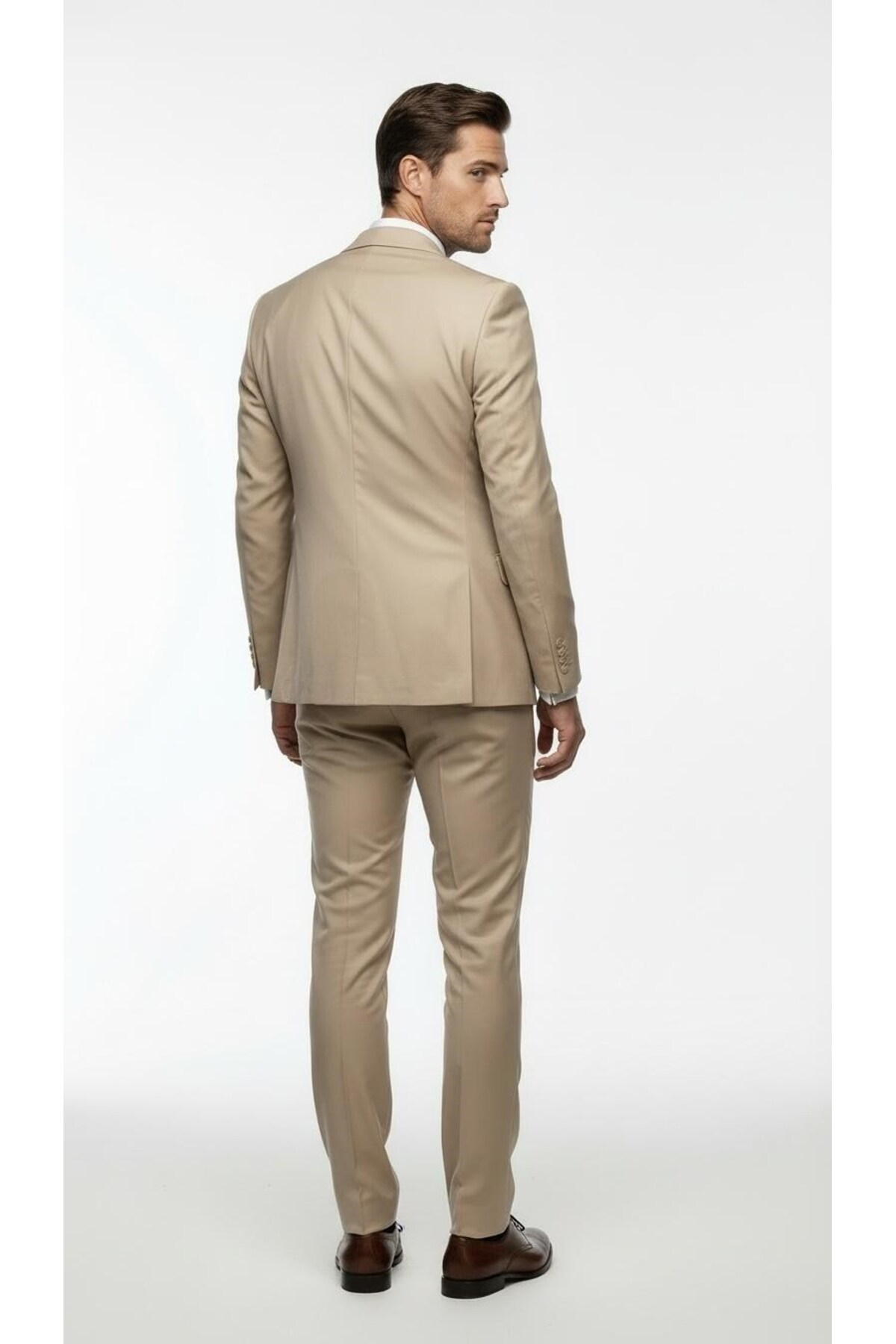 Plus Scorpion Erkek 3 Parça Slim Fit Takım Elbise –Klasik Likralı Kumaş, Tek Düğme, Çift Yırtmaçlı Modern Kesim ( görsel 5