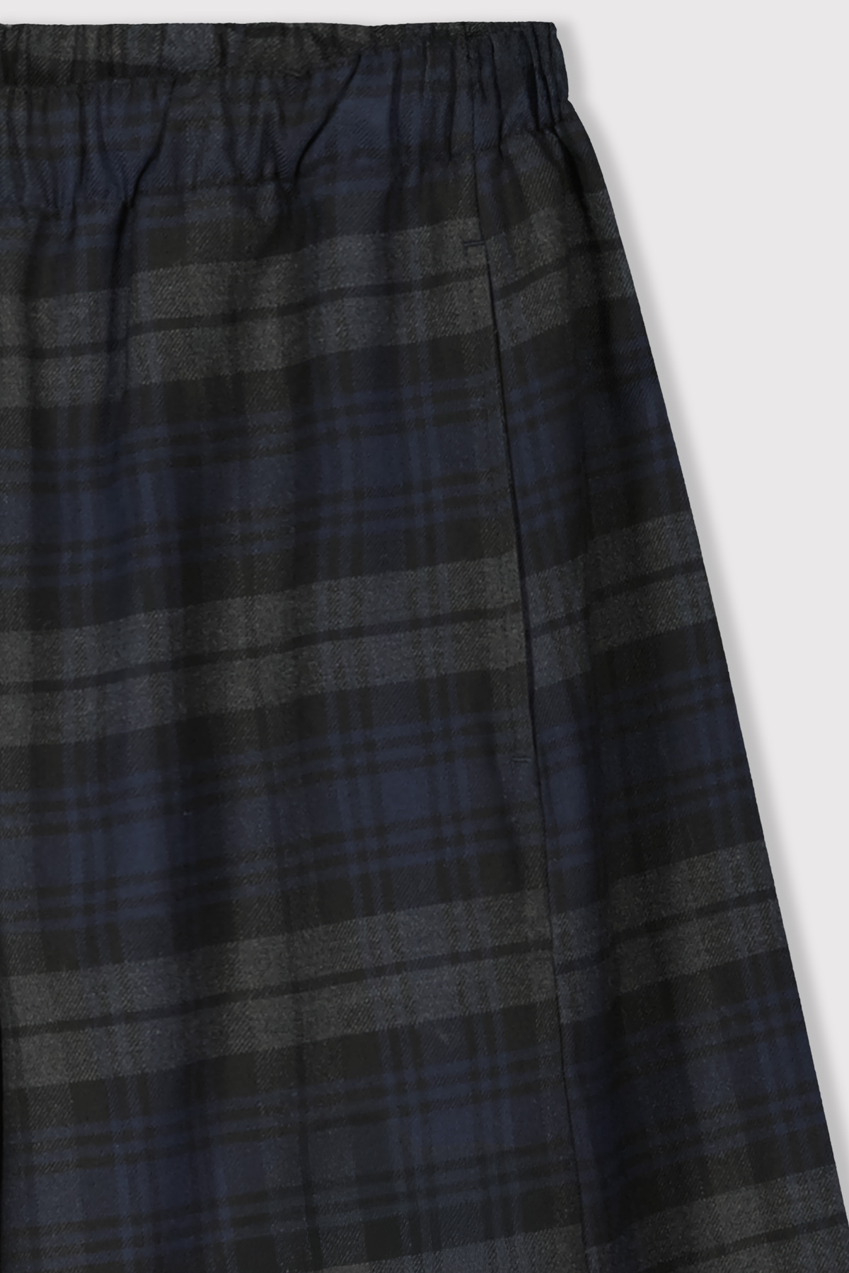 BABOKAH  Dökümlü Geniş Paça Ekose Pantolon - Görsel 5