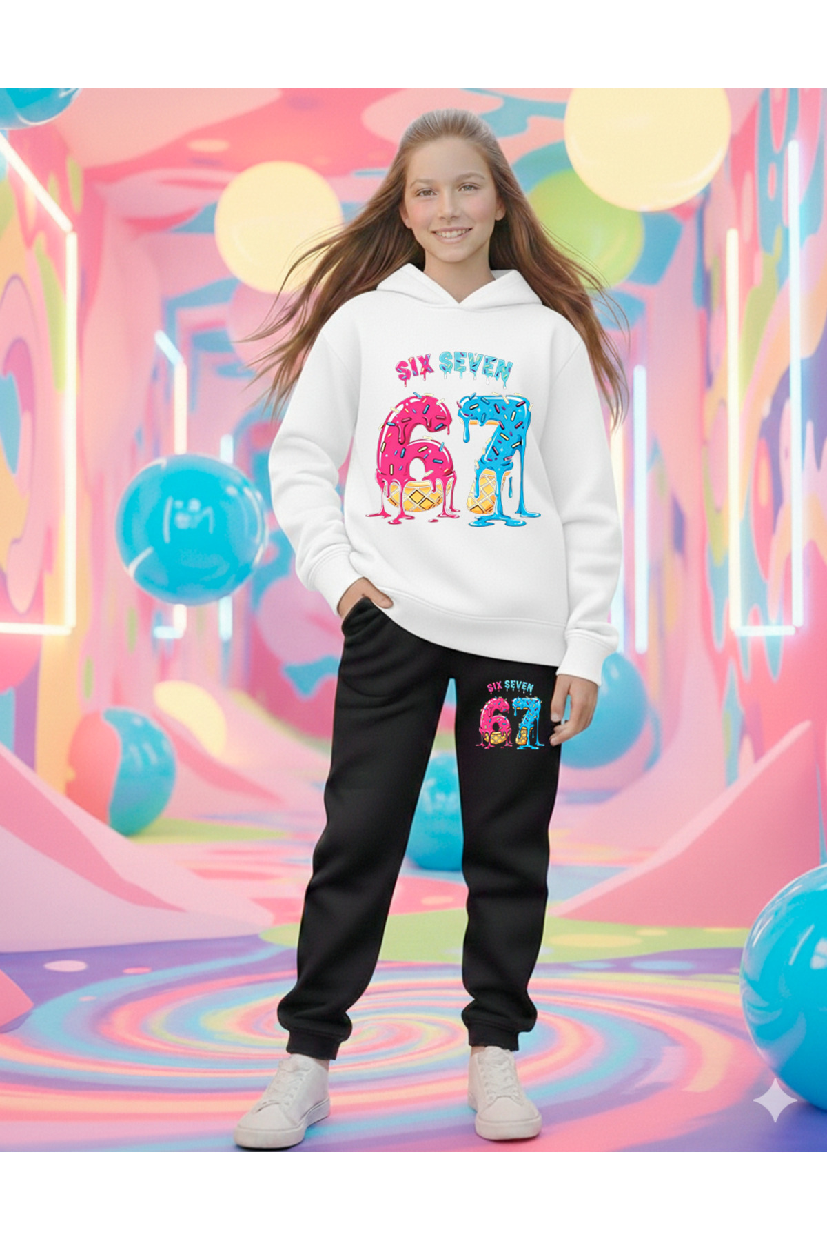 SIX LOVER PRINTED GIRLS TRACKSUIT SET, 67 DESIGNS