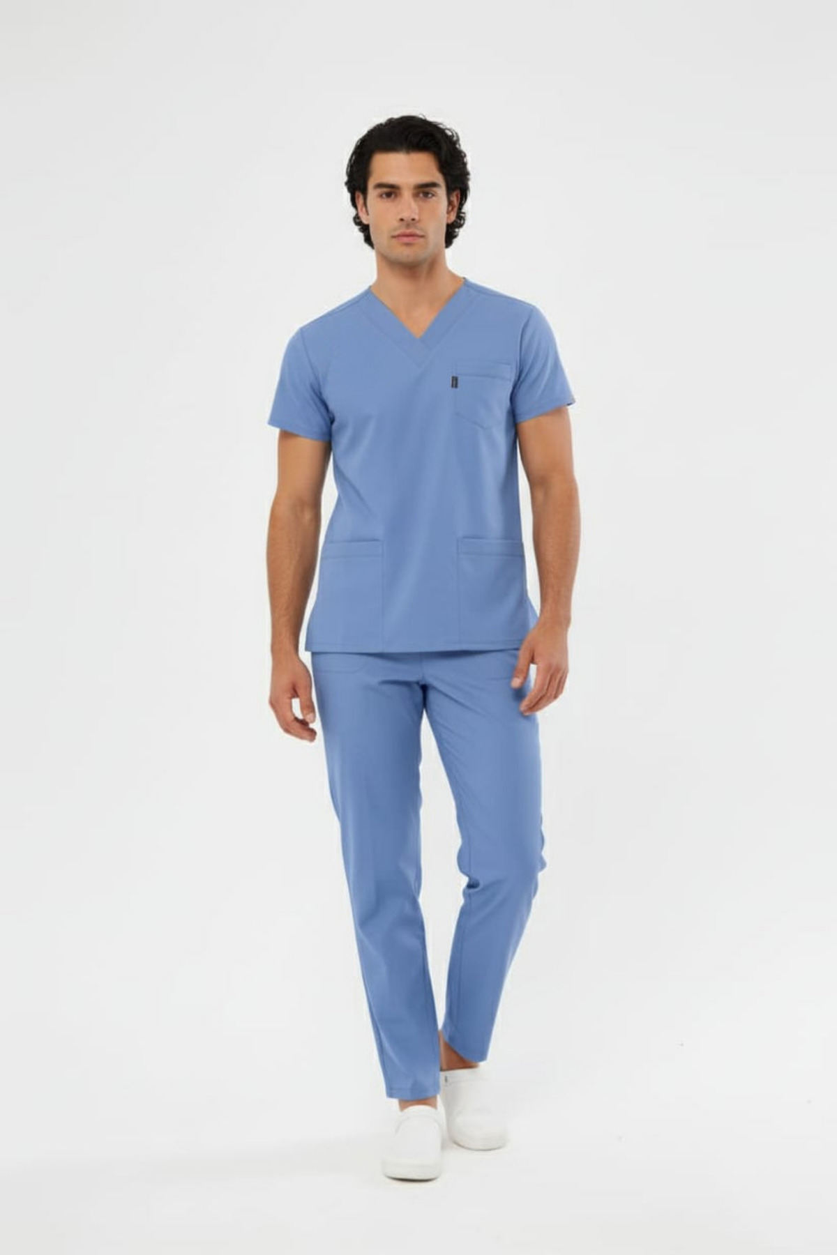 Alaska Blue Doctor's Jersey with Arma Gift in accordance with the New Regulation Lycra Scrubs Men's