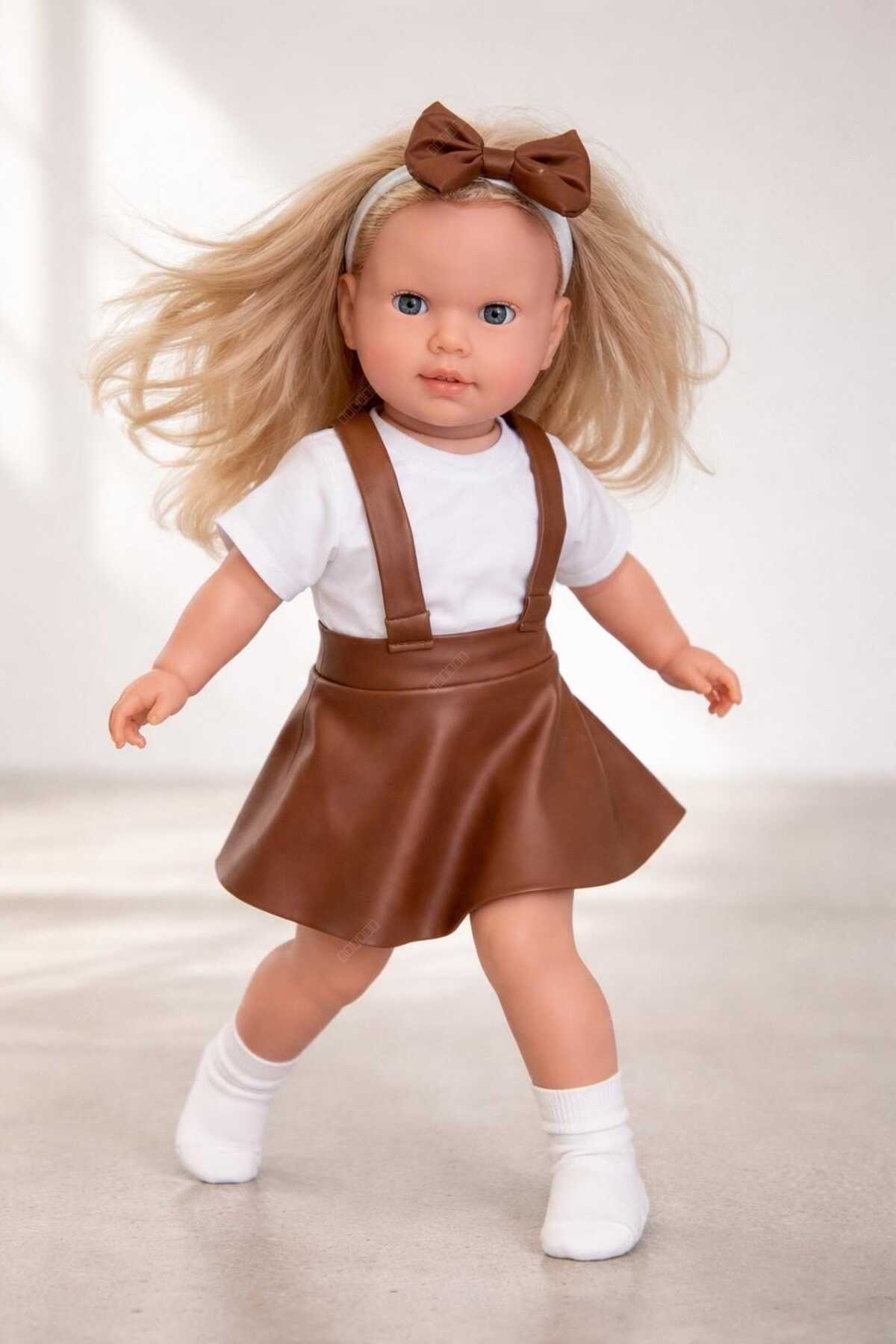 ŞAŞKIN HOUSE SEVİMLİ KONUŞAN SESLİ DERİ JİLELİ BEBEK yastik OYUN VE UYKU ARKADAŞI 65 CM ET BEBEK fotoğrafı 2 (önizleme)