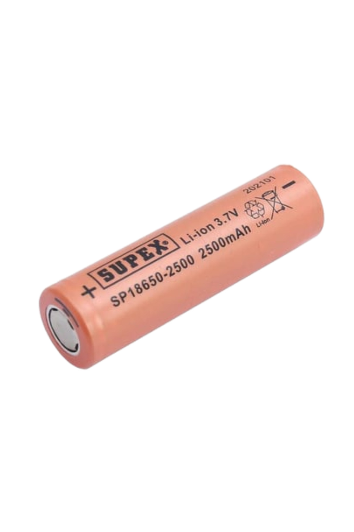 Supex 18650-2500S 3.7V 2500 mAh Düz Kafa Li-Ion Pil - Fiyatı