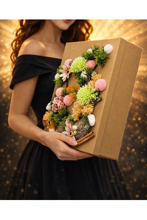 Derin Düşler Özel Tasarım Mini Bahçe Çiçek Kapaklı Şık Lüks Doğum Günü Anneye...