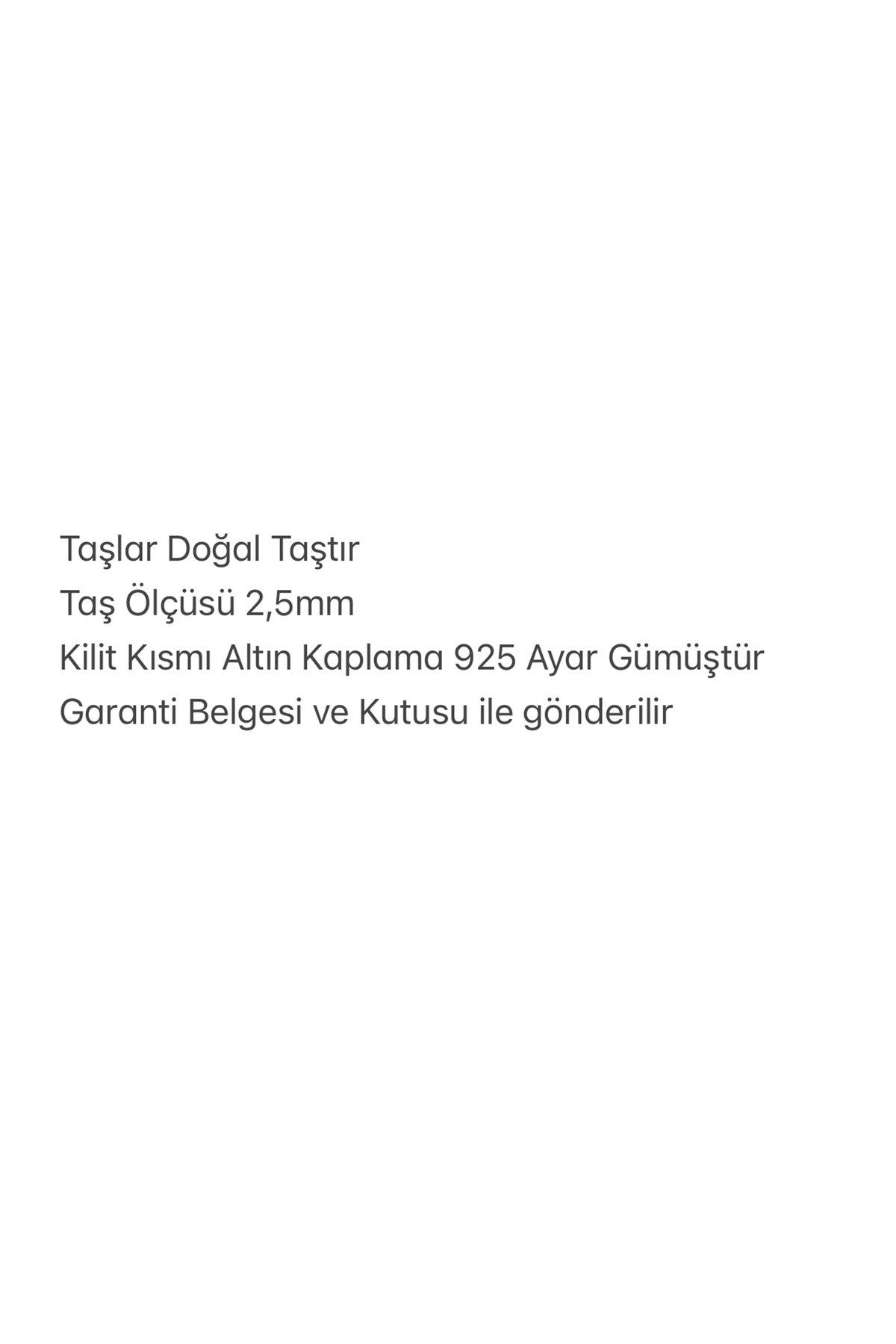 Rupen Kraft Doğal Firuze Taşlı Zarif Gümüş Kilitli Doğal Taş Kolye görsel 2