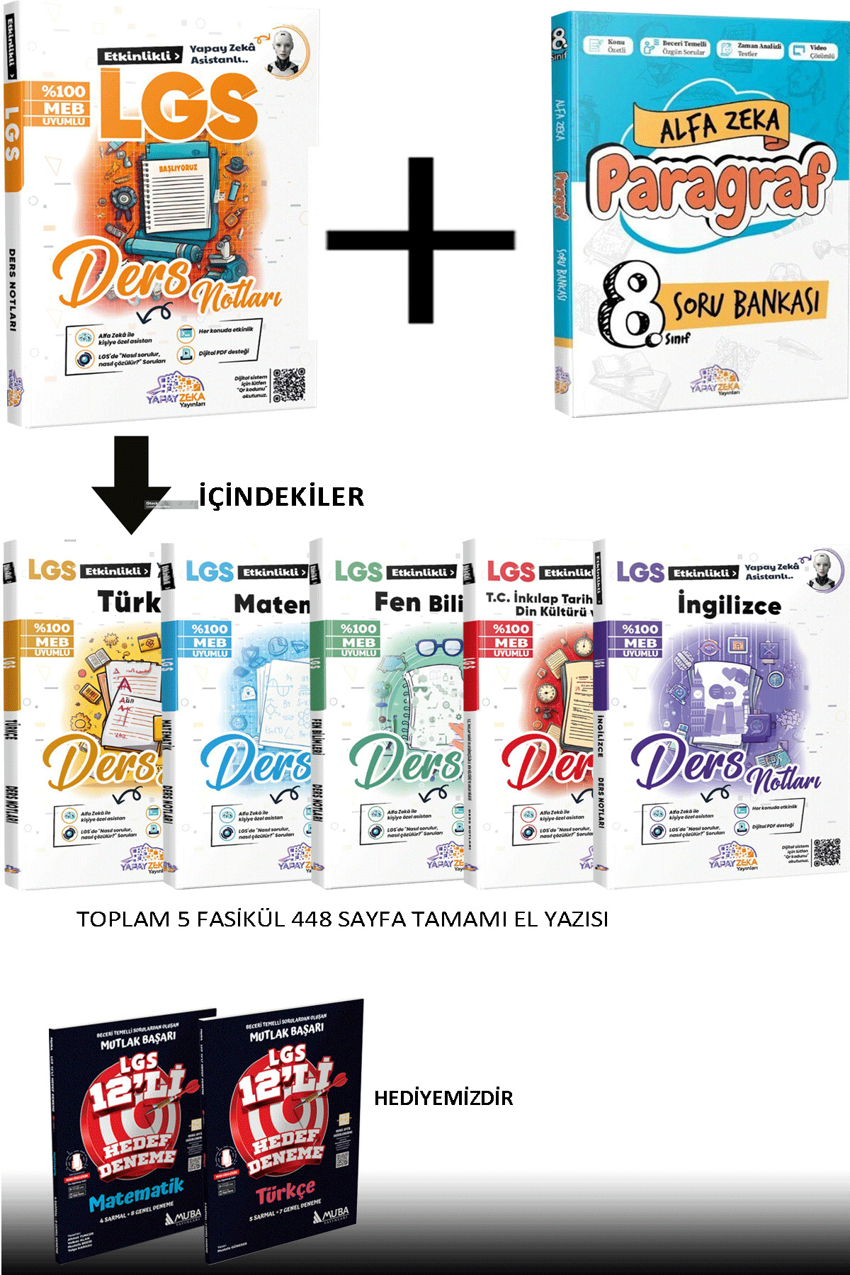 Puan Yayınları 8. sınıf LGS Ders Notları + Alfa Paragraf soru