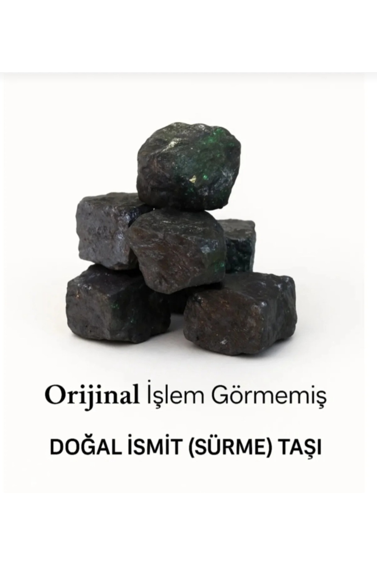 %100 Saf İsmit Sürme Tozu 30 gr + İsmit Sürme Taşı 100 gr + 1 Adet Pirinç Sürmedanlık 3 Lü Seti — مشکی 123576SM — تصویر 5 از 6