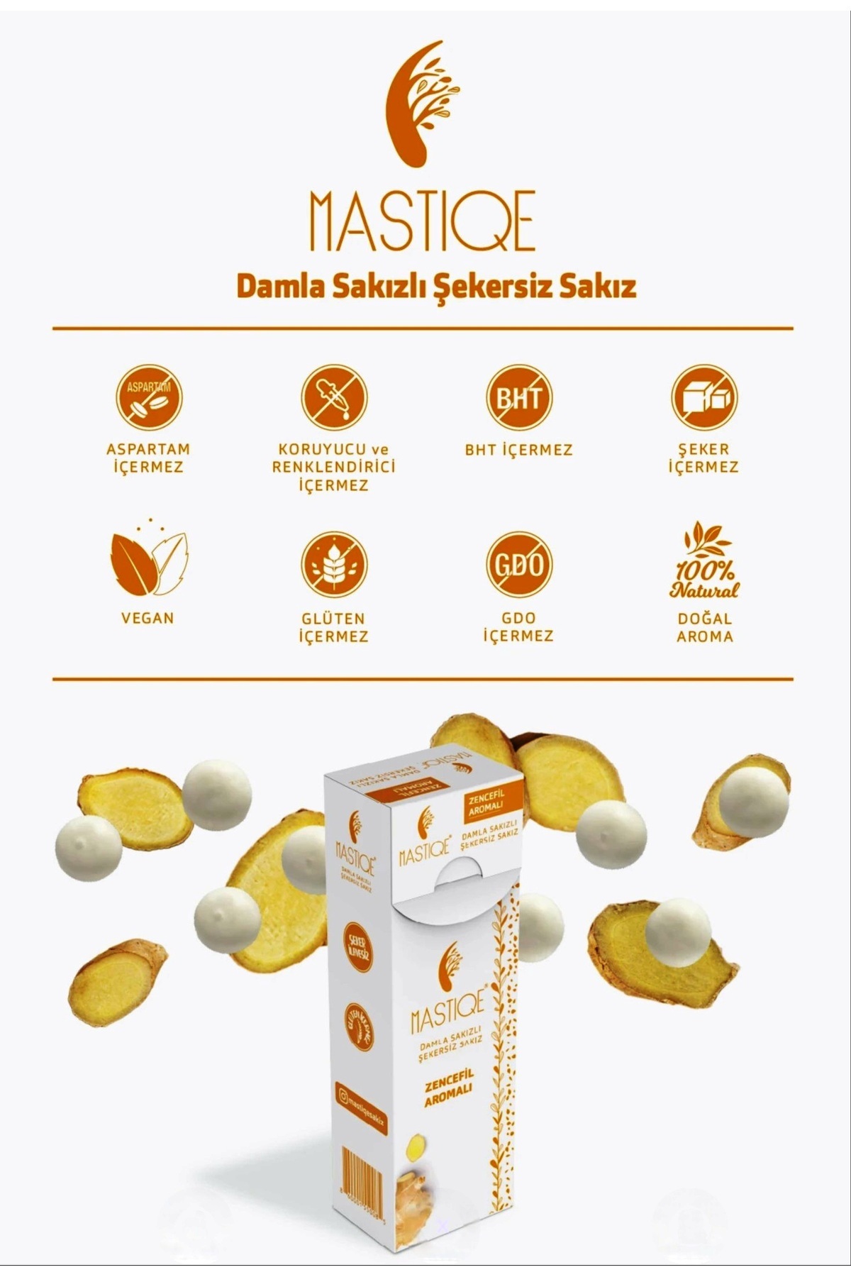 Mastiqe Zencefil Aromalı Sakız 20g - Fiyatı, Yorumları