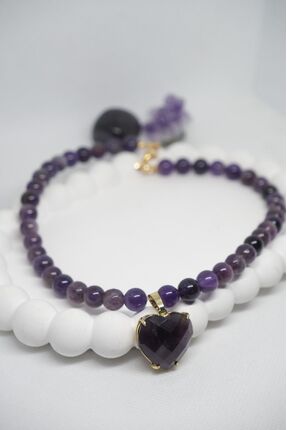 AYDOTA Ametis Kalp Kolye