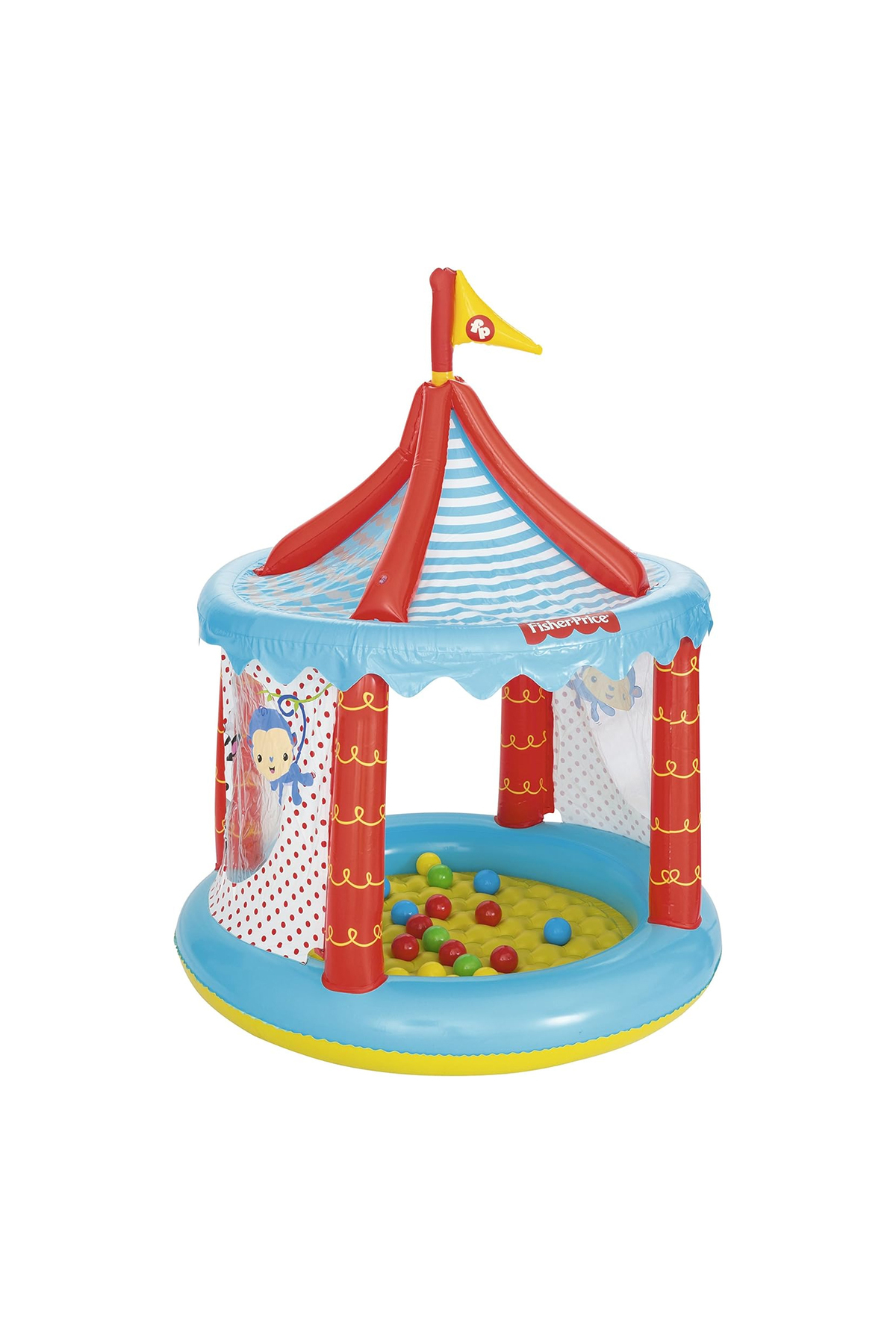 direkstoktan Sirk Şeklinde Şişme Çadır Şişme Tabanlı Oyun Evi / Inflatable Circus Play Tent for Kids fotoğrafı 2 (önizleme)