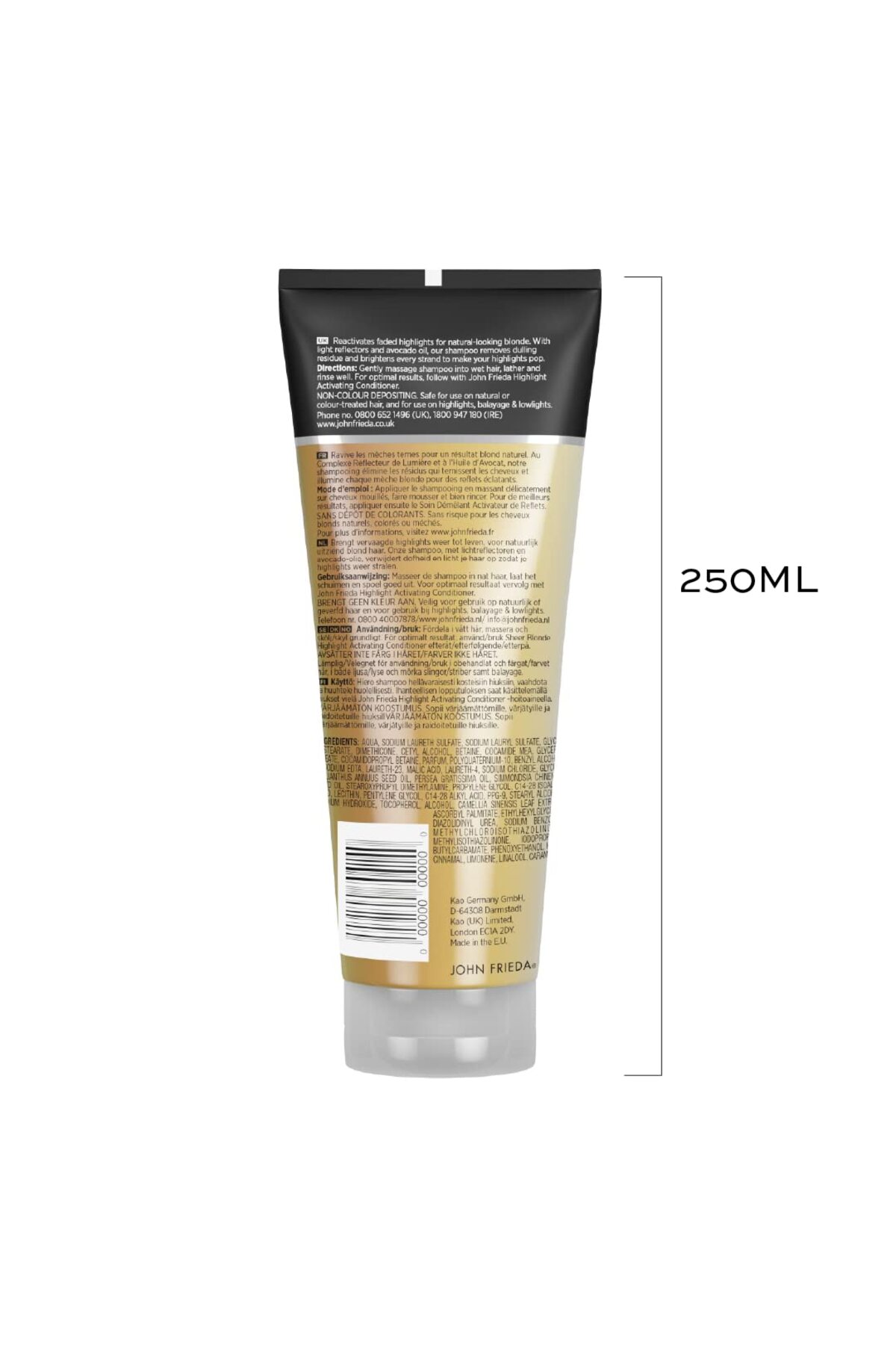 شامپو احیا کننده رنگ موی بلوند Sheer از برند John Frieda برای موهای بلوند کدر و رنگ شده - B072Q4MFY6 — تصویر 2 از 3
