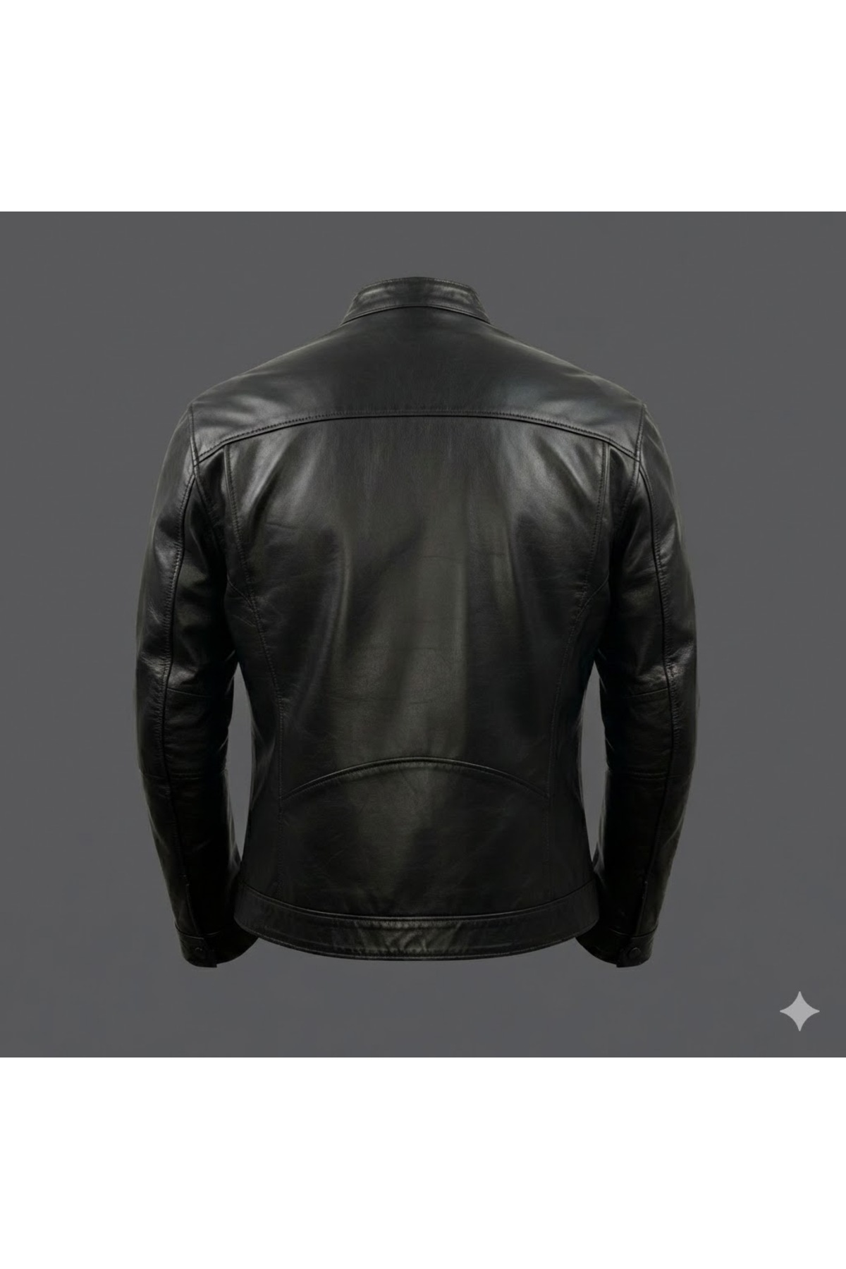 Verra  %100 Hakiki Kuzu Derisi Siyah Erkek Mont - Hakim Yaka Modern Tasarım - Görsel 3