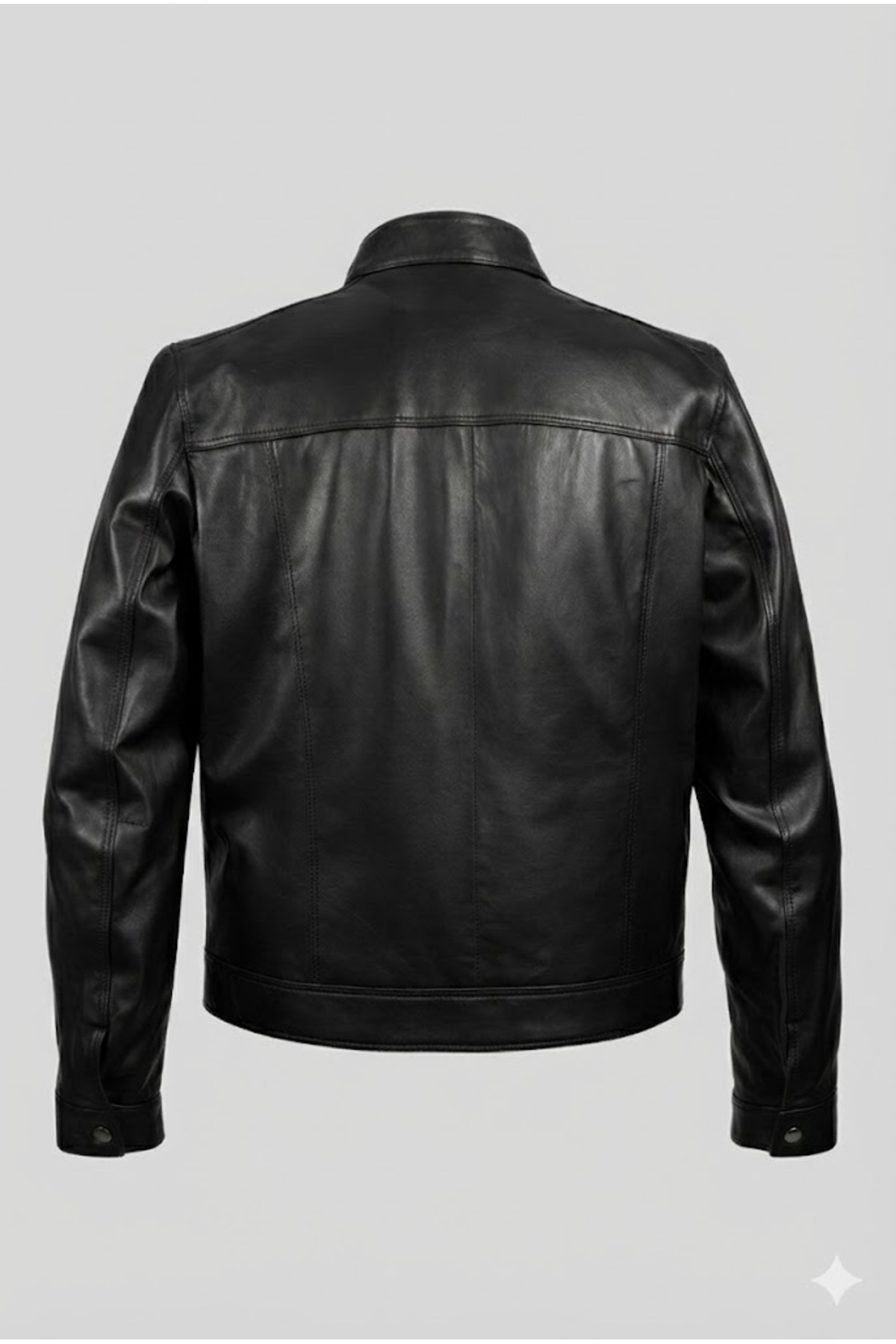 Verra  Hakiki Deri Siyah Erkek Mont - Hakim Yaka Kapitone Astarlı Kışlık Deri Ceket - Görsel 3