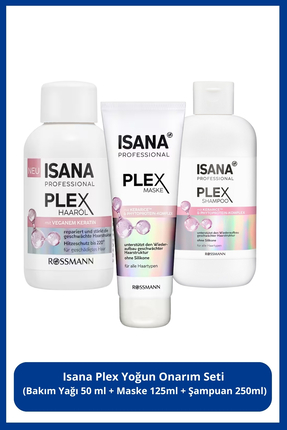 Isana Professional Plex Yoğun Onarım Seti (Şampuan 250ml + Maske 125ml + Bakı...