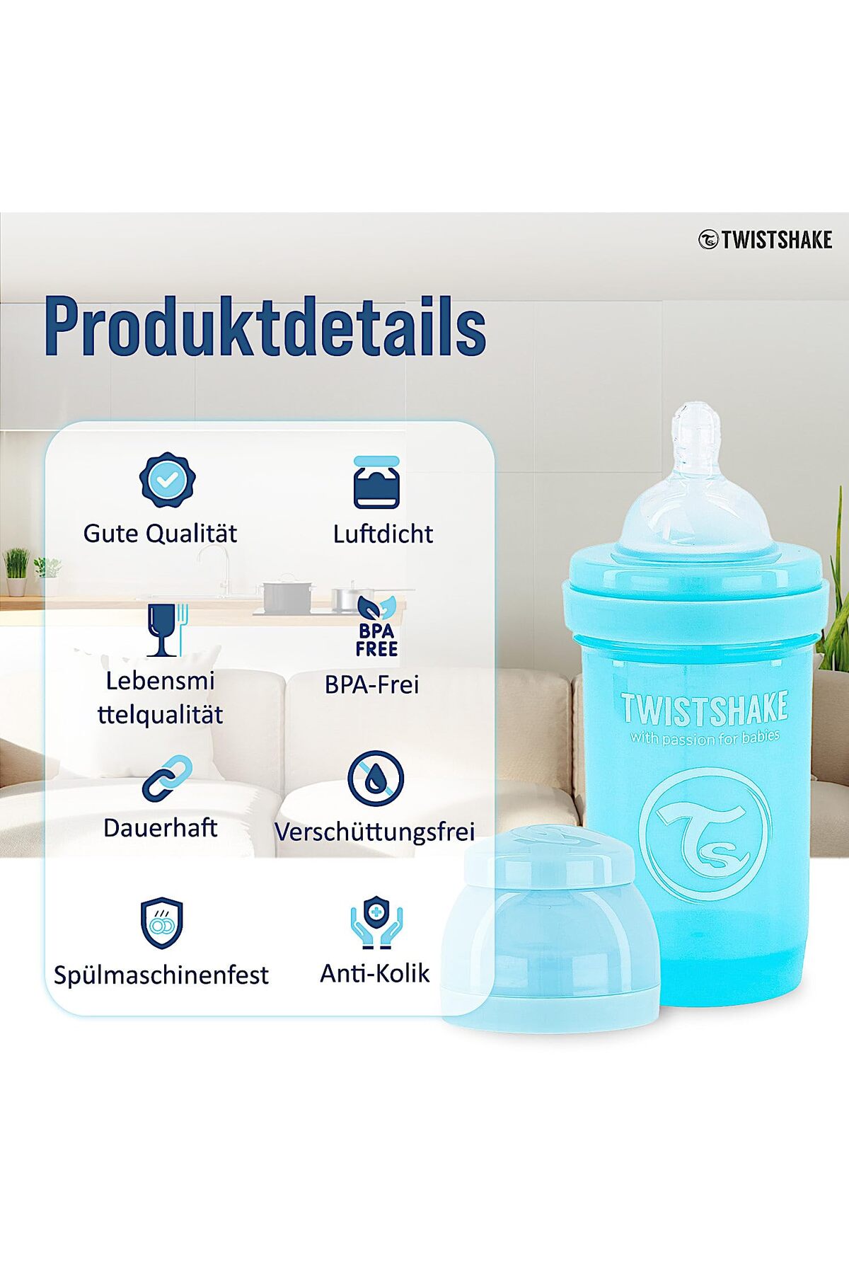 Hype Store kolik önleyici bebek biberonu, yumuşak silikon emzikli, koliklere karşı taban valfi, küçük boy, 180 fotoğrafı 3 (önizleme)