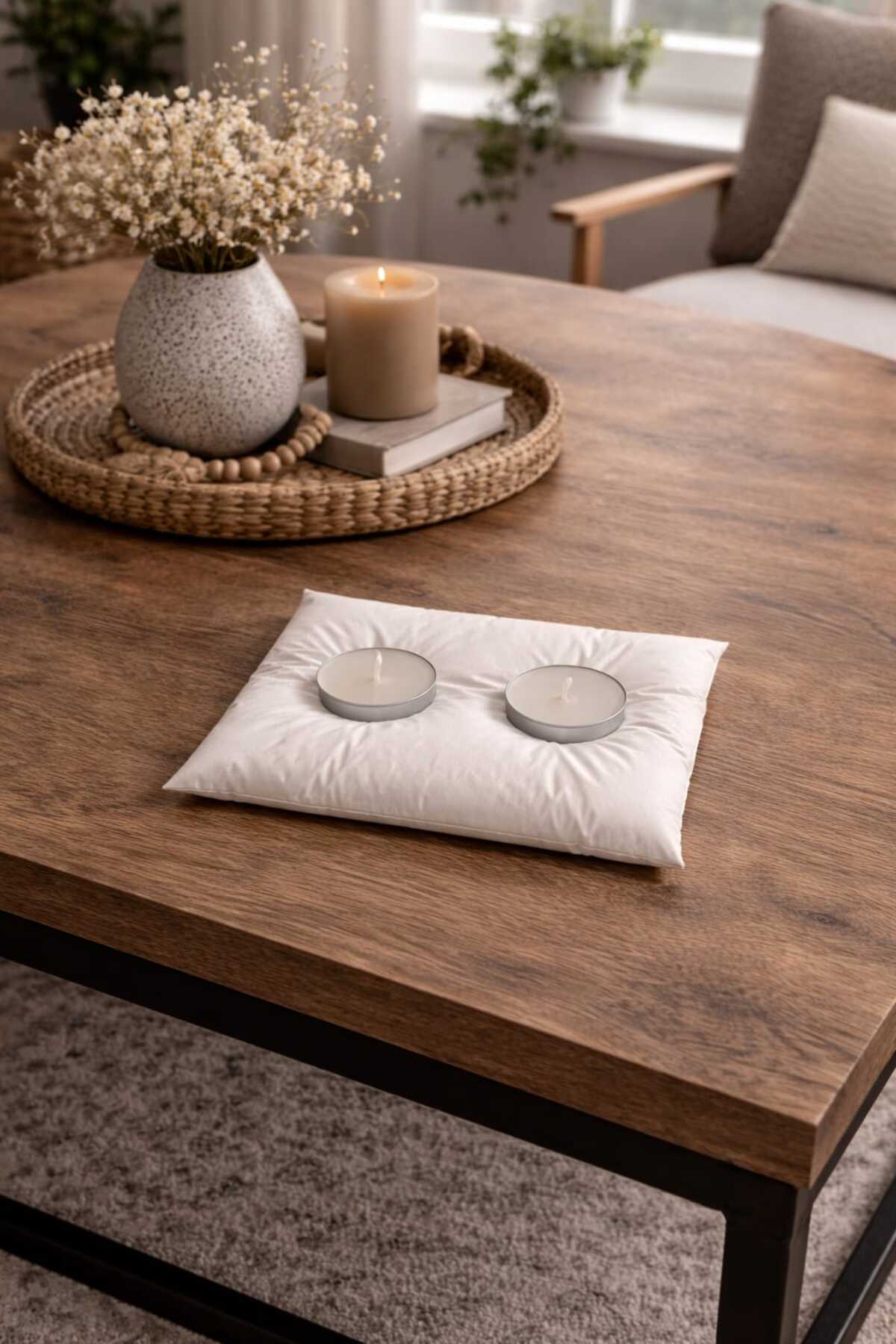 Beton El Yapımı Telight Mumluk