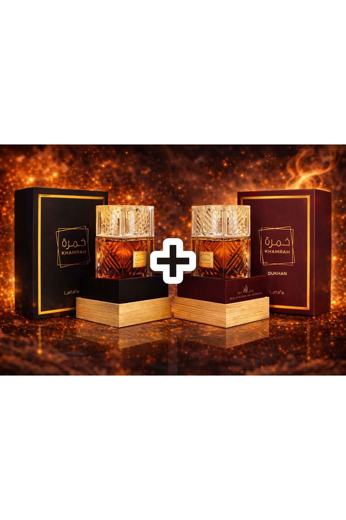 Lattafa Khamrah ve Khamrah Dukhan 100ml Parfüm Seti 2