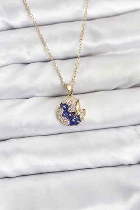 Savings Sphere 316L Çelik Zincir Gold Renk Gece Model Zirkon Taşlı Kadın Ke