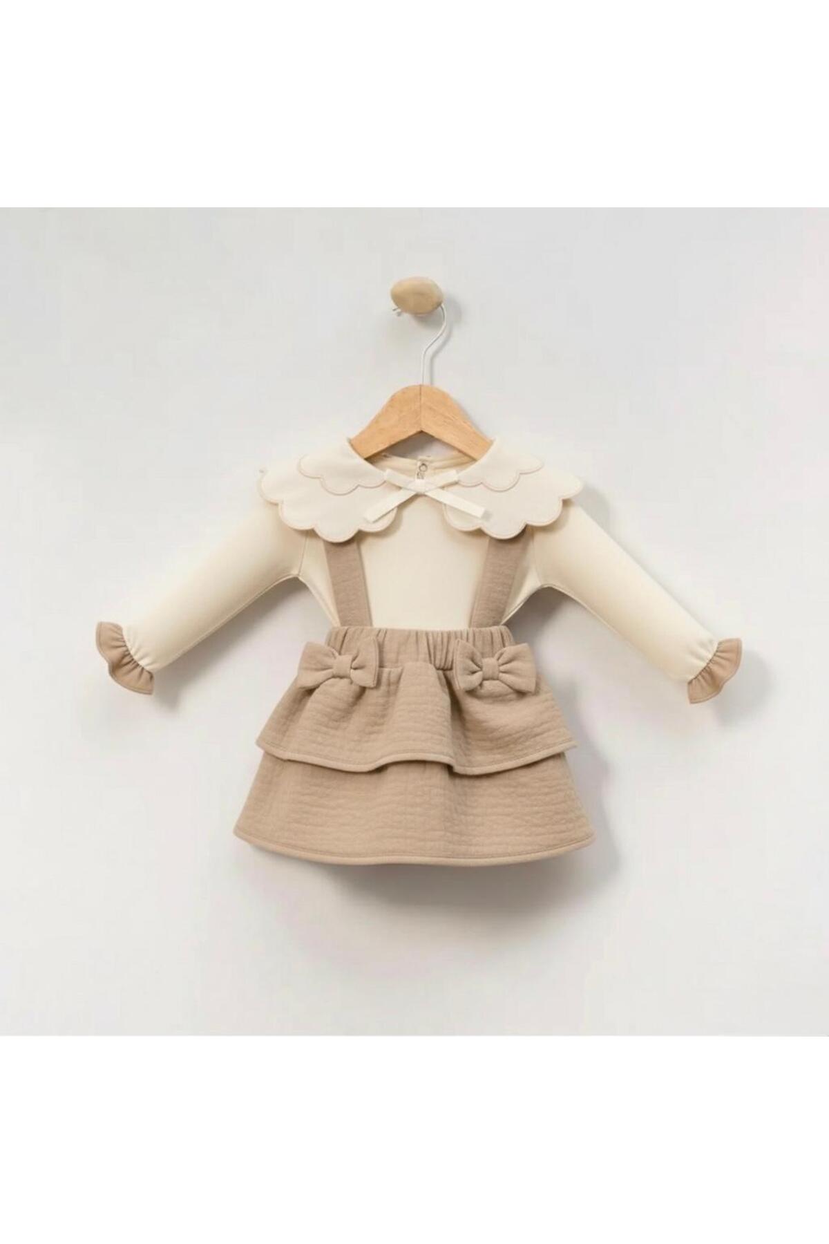 Butik KIZ BEBEK %100 PAMUKLU SALOPET ELBİSE 3-6-9-12 AY fotoğrafı 6 (önizleme)