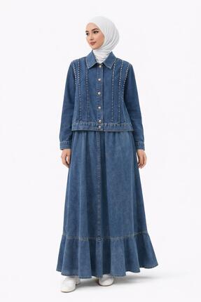 ELİFİMTESETTÜR ETEKLİ KOT CEKET TAKIM