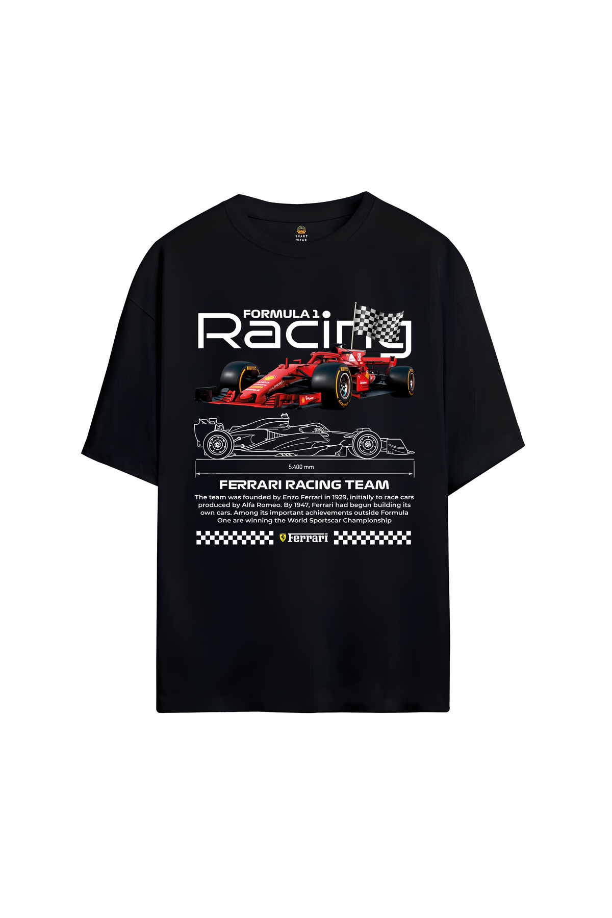 Ferrari Scuderia F1 Printed Oversize T-Shirt