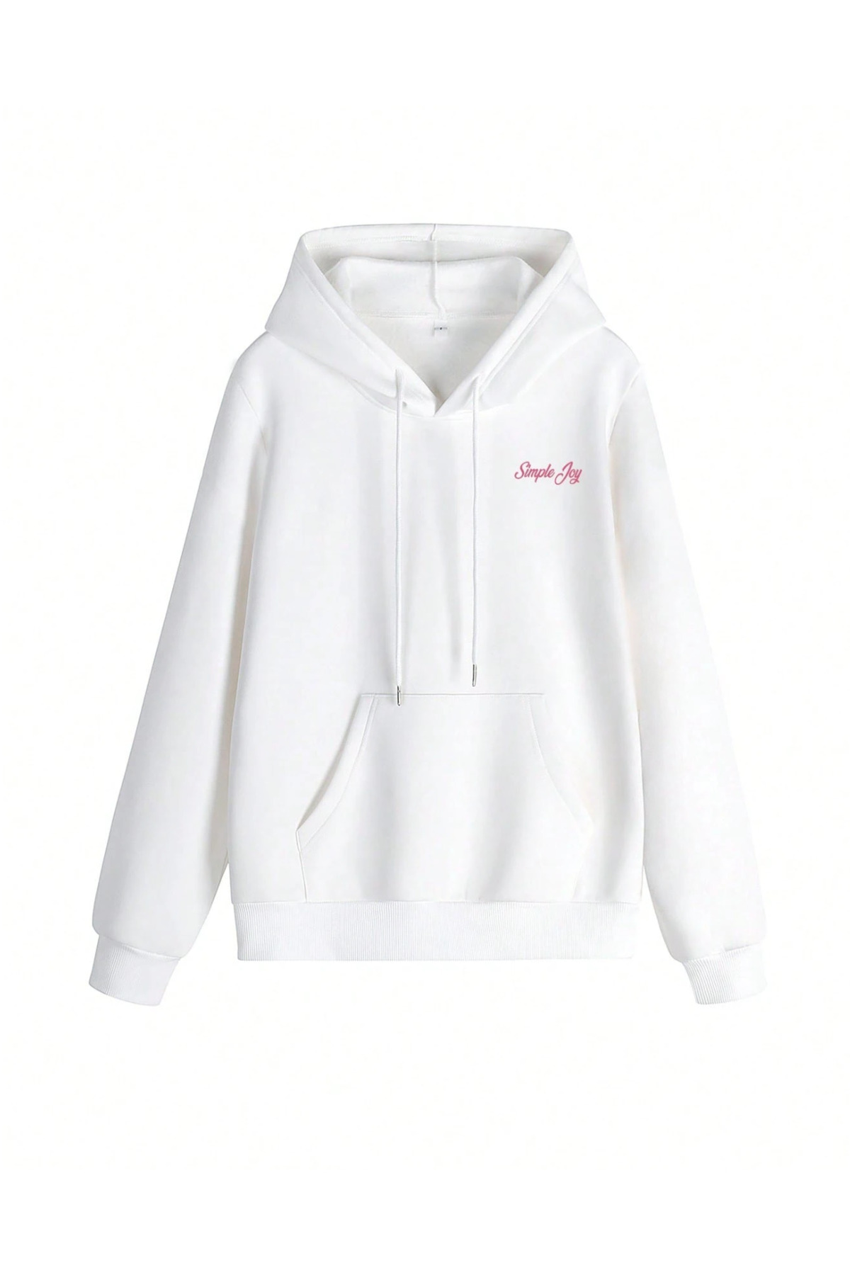 Marco Fresco  Unisex Simple Joy Çiçek Baskılı Oversize Kapüşonlu Sweatshirt - Görsel 4