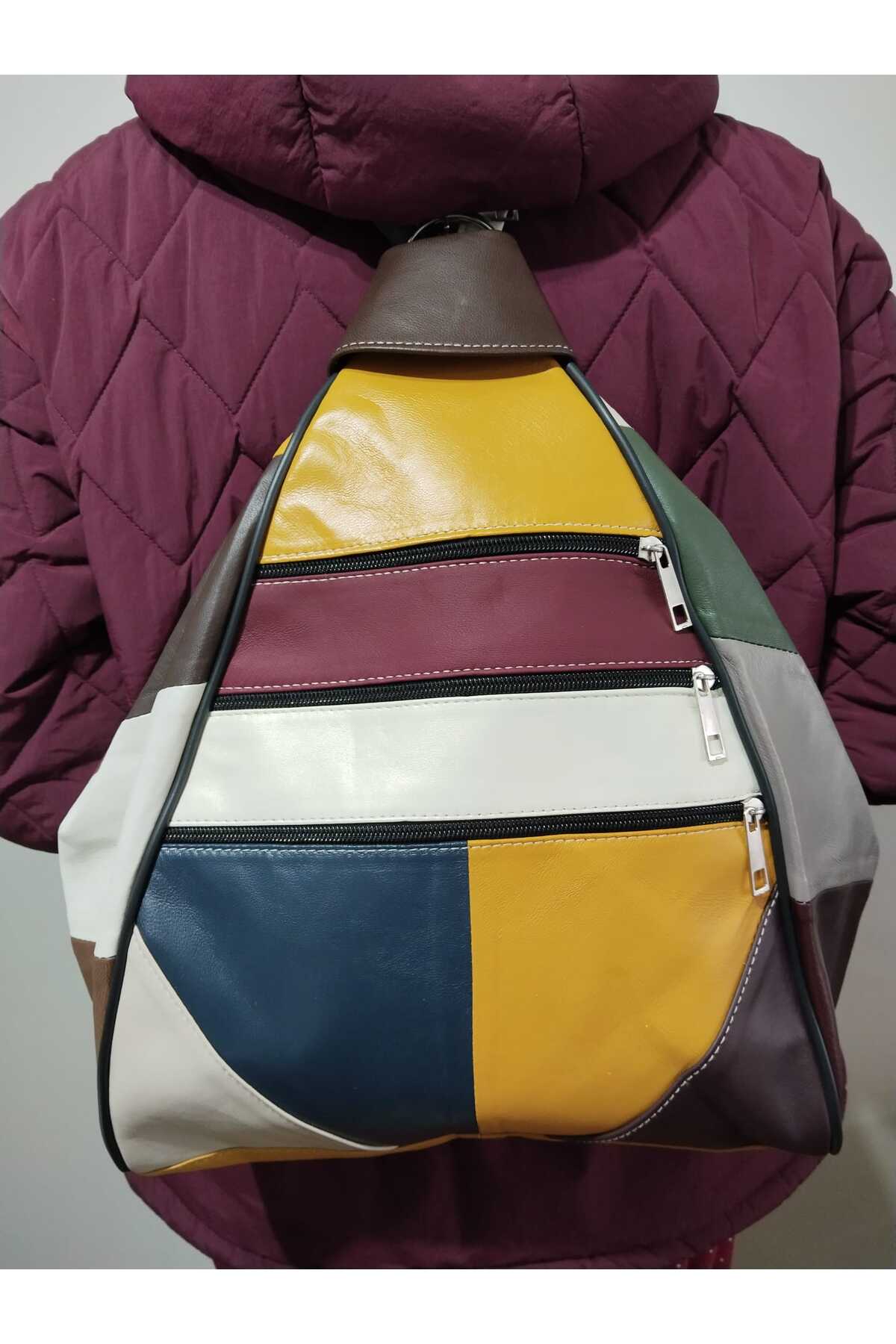 GENUINE LEATHER WOMEN'S BACKPACK (40CM X 26CM X 17CM)