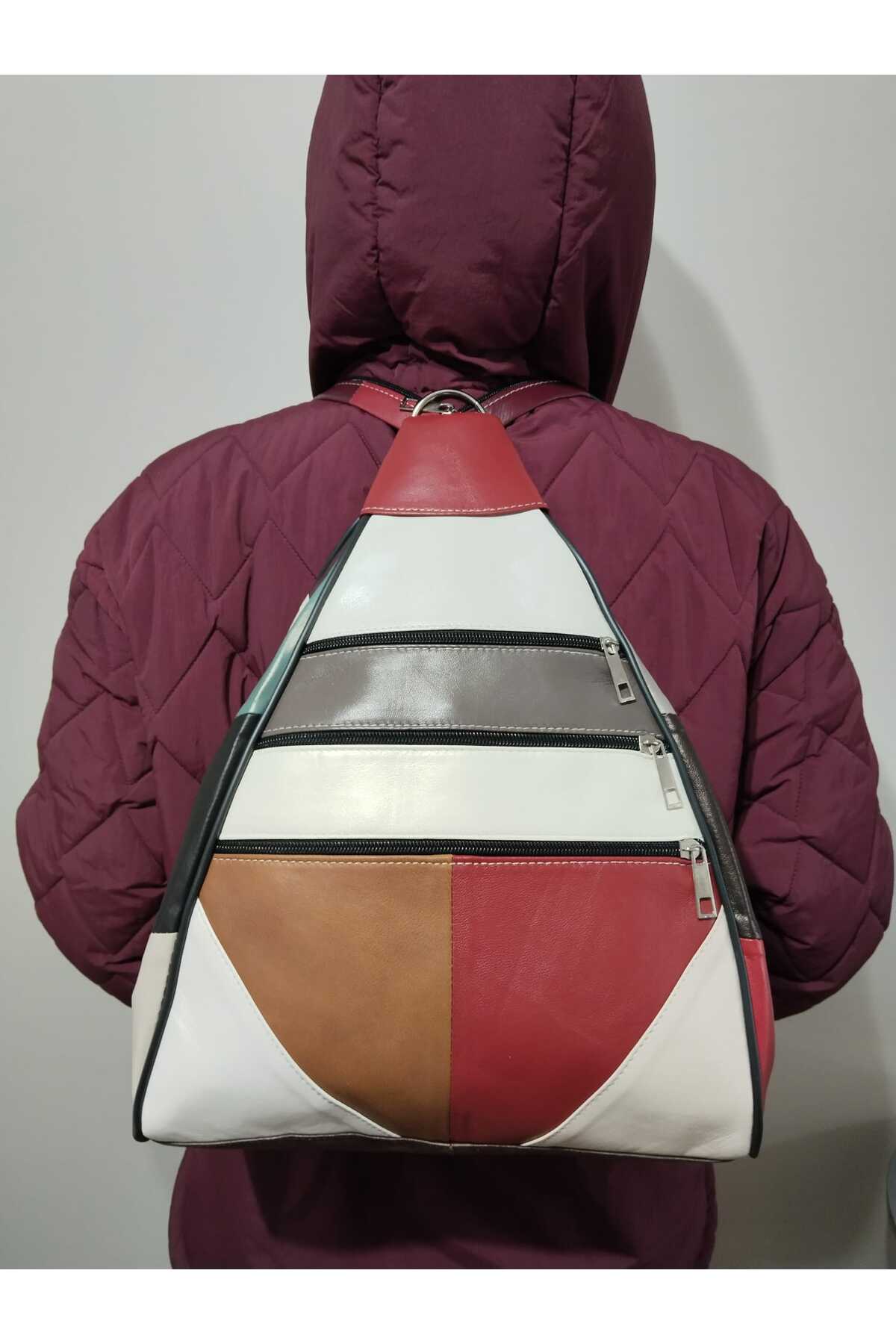 GENUINE LEATHER WOMEN'S BACKPACK (40CM X 26CM X 17CM)