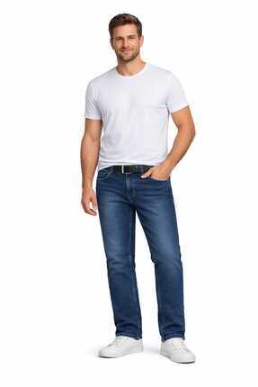 SNAEJ JEANS Snaej Erkek Mavi Yıkamalı Regular fit Kot Pantolon