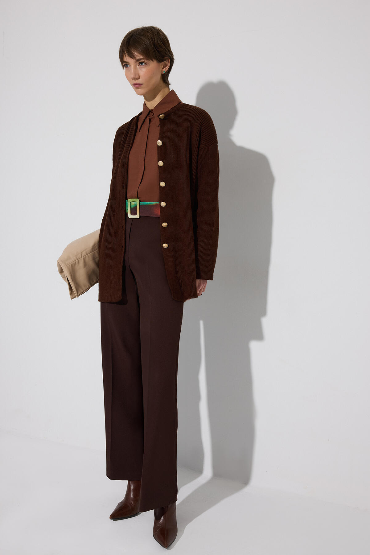 Touche Prive  GOLD DÜĞMELİ UZUN HIRKA - Görsel 3