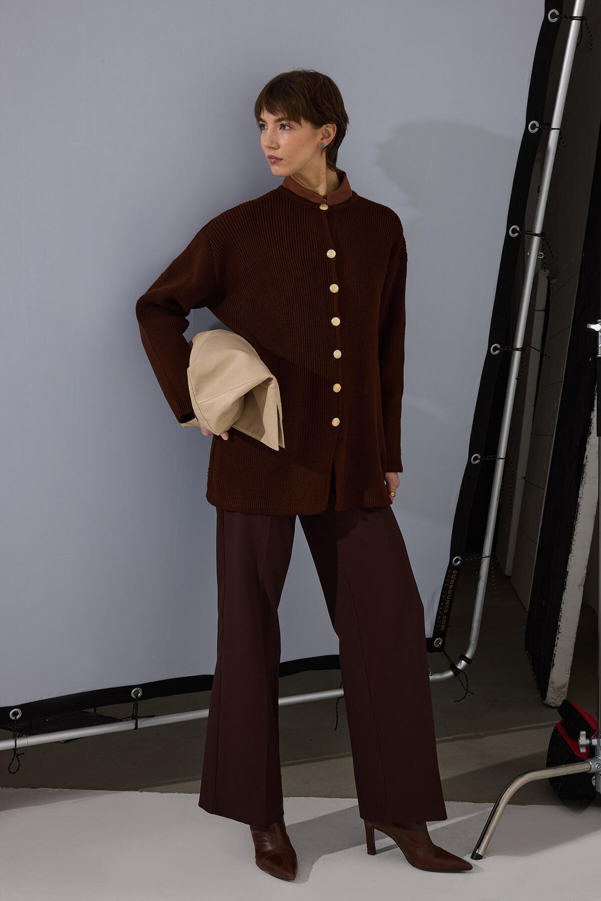 Touche Prive  GOLD DÜĞMELİ UZUN HIRKA - Görsel 2