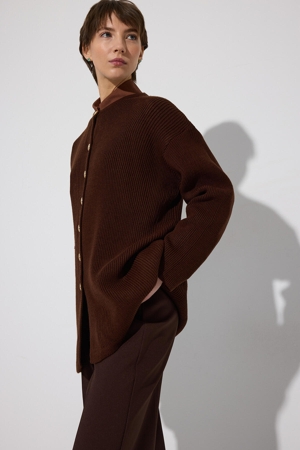 Touche Prive  GOLD DÜĞMELİ UZUN HIRKA - Görsel 5