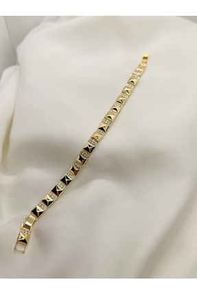 Home Özel Tasarım Kuyum Model Zirkon Taşlı Kadın Bileklik | 14K Çelik Üzeri Ç...