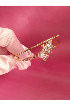 samosh Çelik Ayarlanabilir Zirkon Taşlı Zarif Kuğu Kelepçe Bileklik