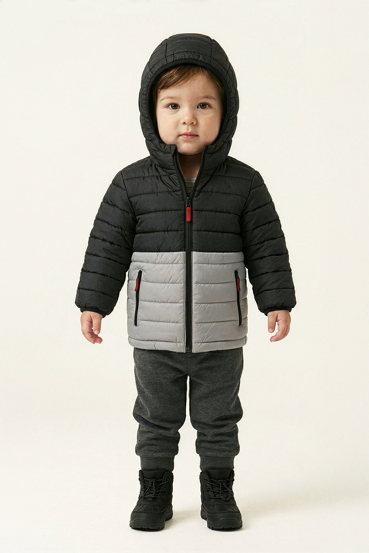 D1fference ERKEK-KIZ Bebek ve Çocuk Şişme Mont Su ve Rüzgar Geçirmez Kürk Astarlı Kışlık (2–5 Yaş) fotoğrafı 2 (önizleme)