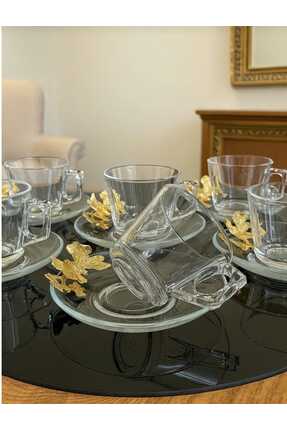 ÇNR Home Collection PAŞABAHÇE VELA FİNCAN TAKIMI 12 PARÇA 6 KİŞİLİK KELEBEKLİ...